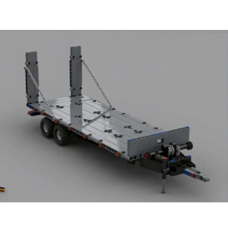 City MOC-277843 Transport Small Tilt Three-Axle Trailer Building Block Model 326Parts Creative Adult Birthday Christmas Toy Gift