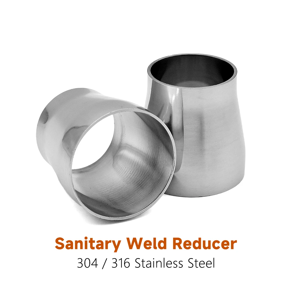 SS304 316 Sanitär-Konzentrischer Reduzierer 38/51mm, Spiegelpoliertes Stumpfschweißfitting, Auslaufsicher für Lebensmittel, Hausbrauerei und Hygienische Rohrleitungen – Detail 2