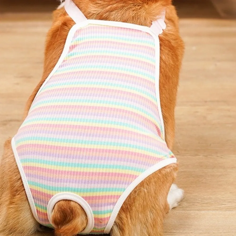 Adjustable Straps Pet Physiological Pants Stripe Breathable Pet Safety Trousers Comfortable Female Dog Underwear Pet Heat Cycle