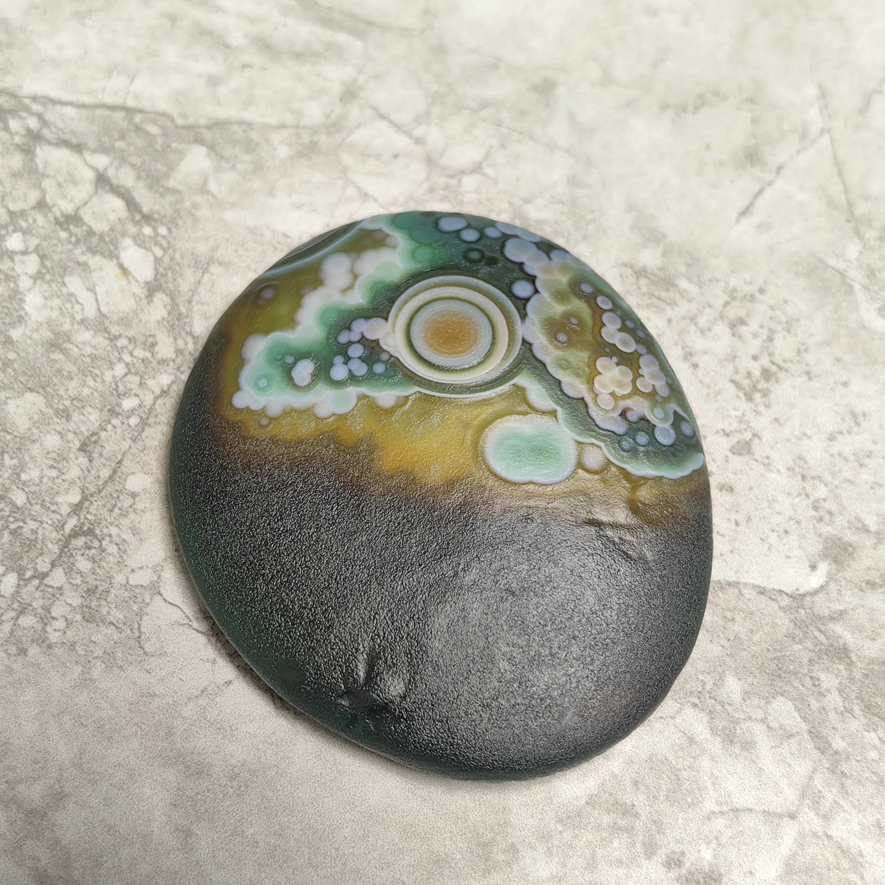 Pure Natural Divine Eye Agate Gobi Rough Stone Palm Stones Mineral Specimen Good Luck Talisman DIY Jewelry Making Home Decor - view 4