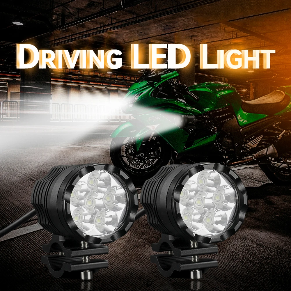 60W Additional Led Headlights for Motorcycle Universal Moto Spotlights Wiring High Beam Auxiliary L6 12V 24V Car Driving Lamp