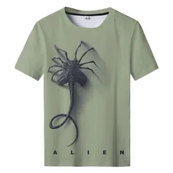 Horror movie Alien 3D Print Short-sleeved T Shirt Movie fans Tee Men Women Summer Tops Oversized Quick-Drying Top Horror Tshirt