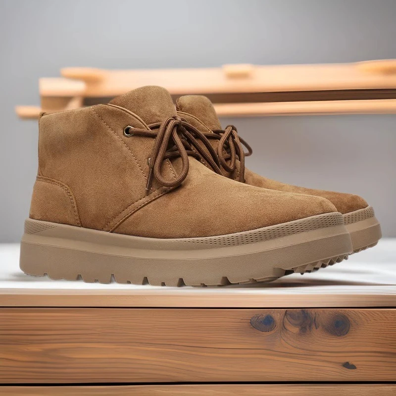 

The same new snow boots men's winter casual velvet thickened short boots