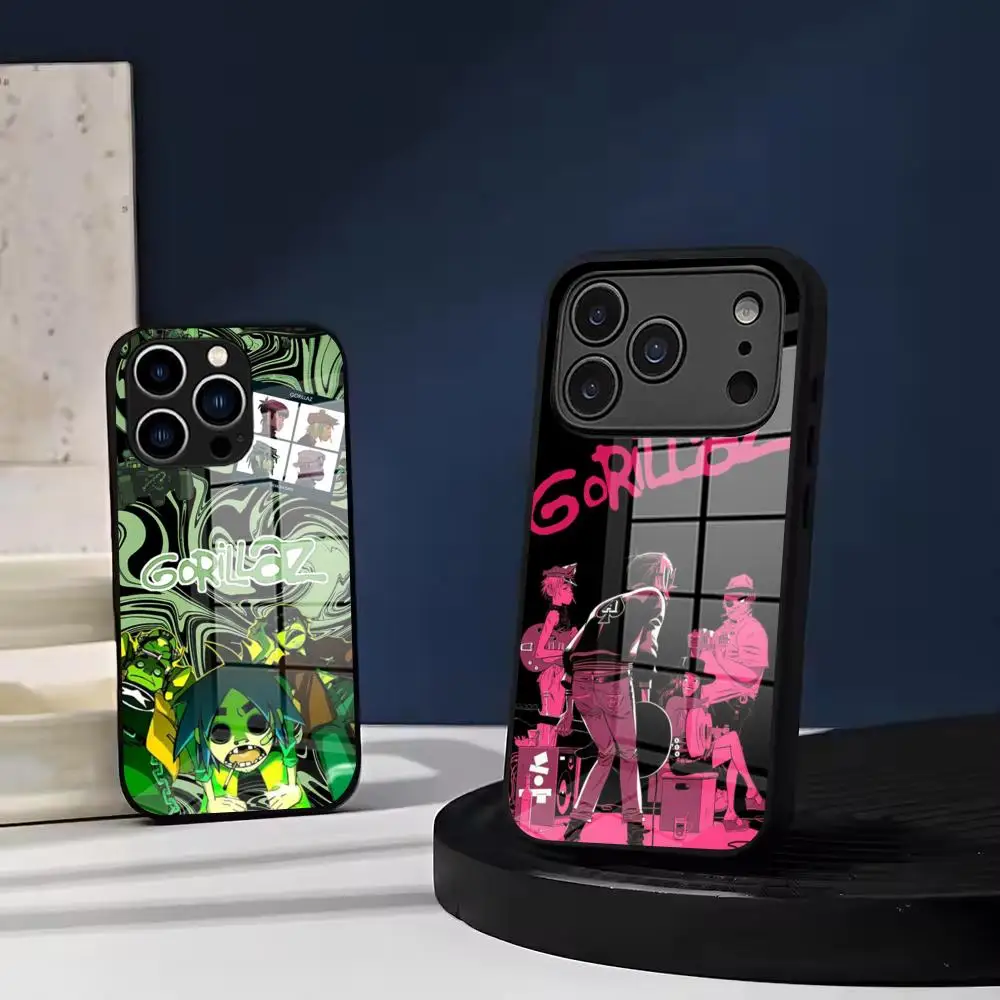 Gorillaz The Now Now Animal Phone Case Tempered Glass For IPhone 17 Air 16 15 Pro Max 14 13 12 Plus Samsung S26 S25 phone case