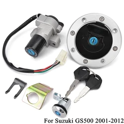 For Suzuki GS500 2001-2012 Motorcycle Ignition Switch Fuel Gas Tank Cap Cover Seat Lock Key Set Kit GS 500