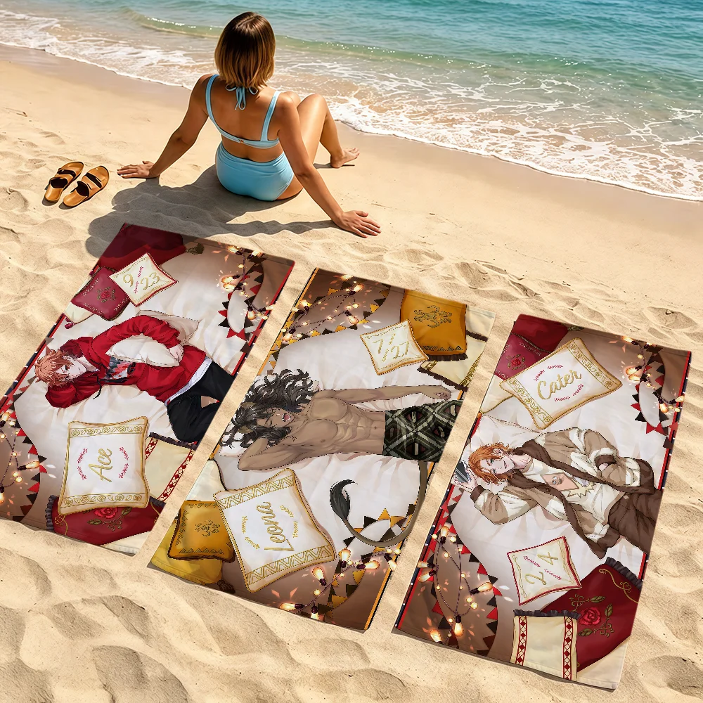 Cozy Card Art SSR T-Twisted Wonderland Ace Idia Towel Soft Quick Dry Beach Towels Gift Travel Bathing Spa Camp Sport Pool Gift