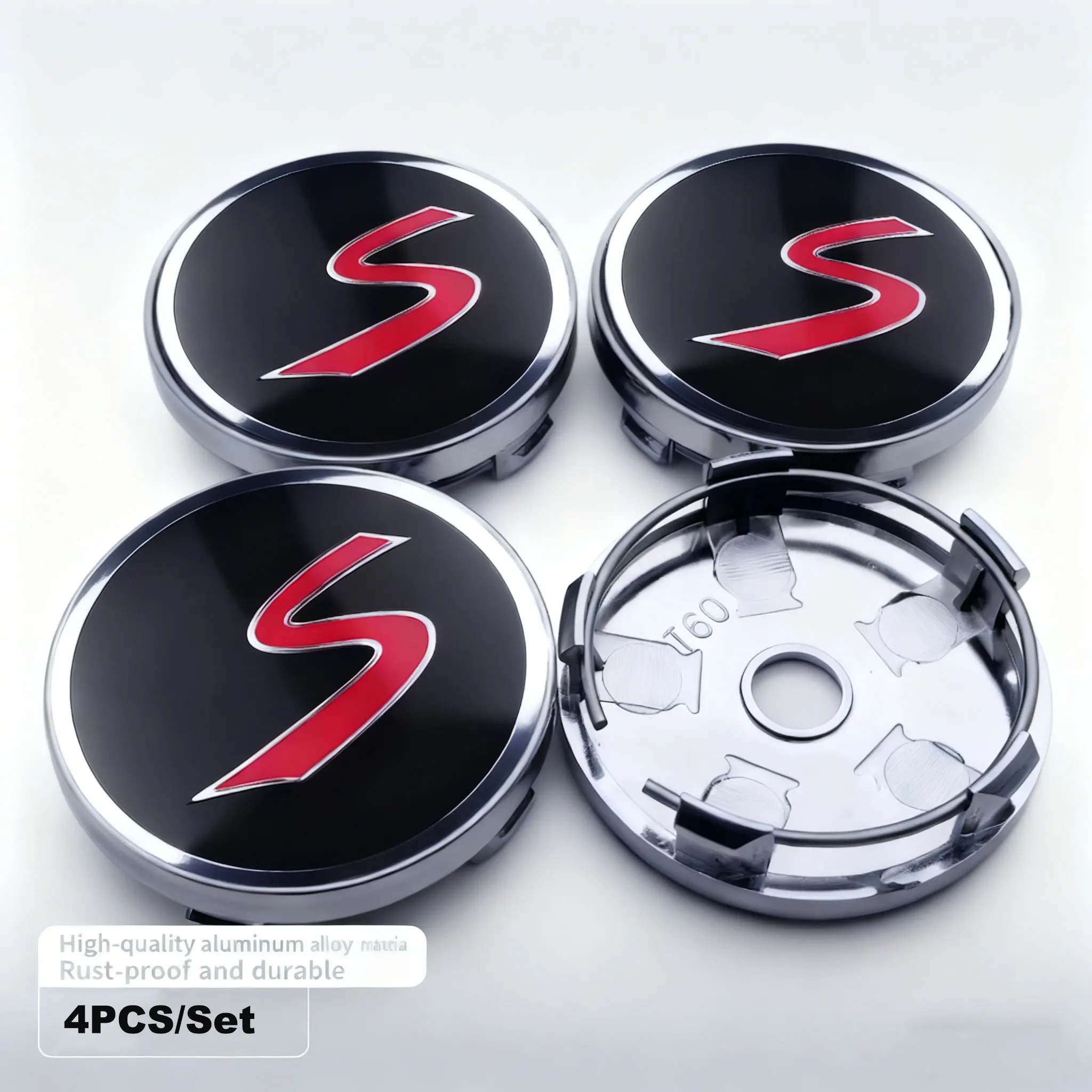 4pcs 56/60mm Car Wheel Hub Cap Tire Rims Center Cover Hubcaps Sticker For Mini Cooper S R56 R50 R53 F56 F55 R60 Accessories