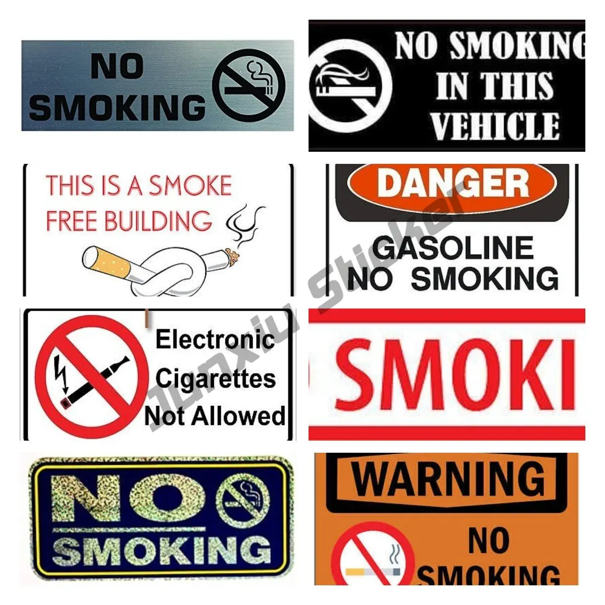 No Smoking Sticker Decal Window Sign Graphic Bin NOTICE Warning Signs for Car Business Personality WARNING  Decor