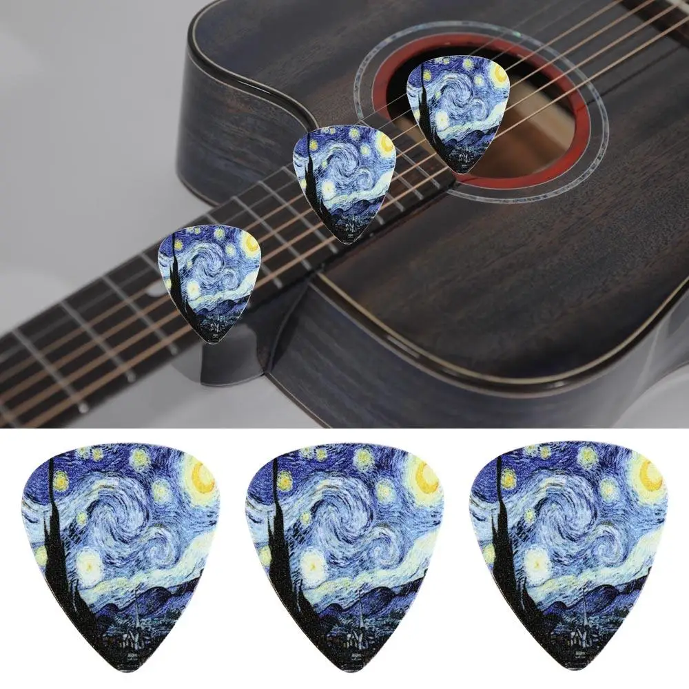 Acessórios som premium clássico baixo estrela céu design palheta acústica palheta de guitarra elétrica