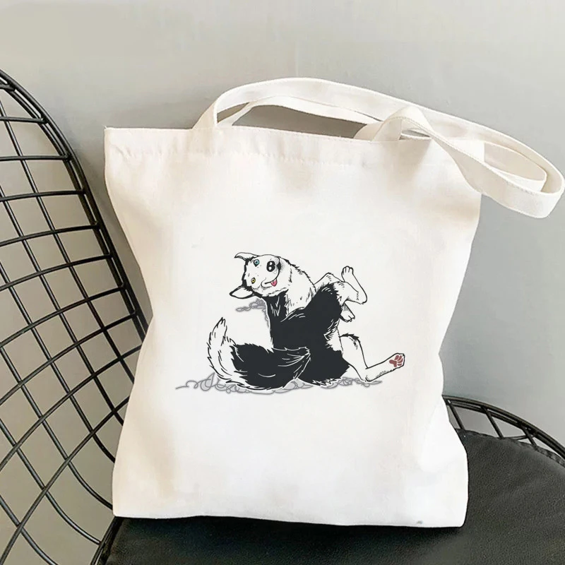 Dog Shopping Bag Shopper Reusable Grocery Bolsas De Tela Canvas Shopper Bag Sac Cabas Boodschappentas Reciclaje Sac Toile