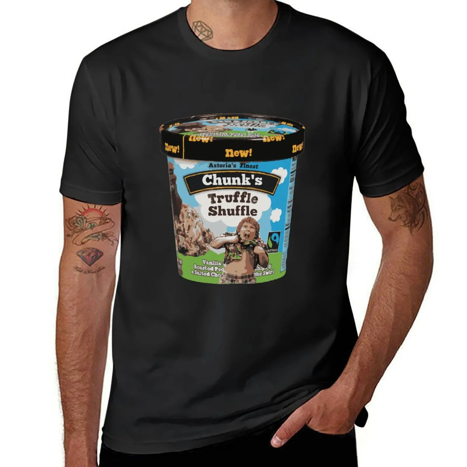 Chunk Truffle Shuffle Ice Cream T-Shirt customs design your own shirts graphic tees mens white t shirts