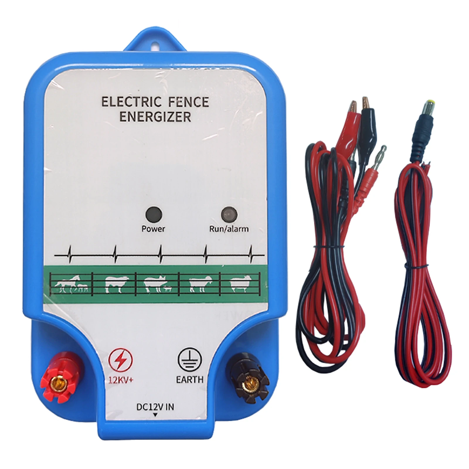 Output 12KV Electric Fence Energizer for Containing Livestock Preventing Wild Animals Intruding Pulse Electronic Fence Host