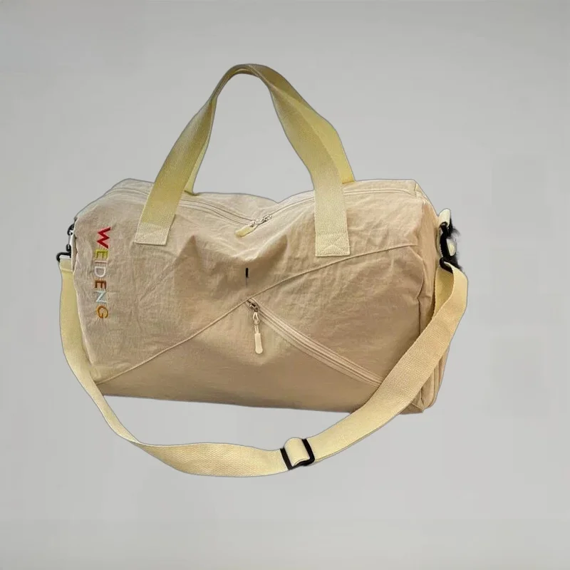 dolob-large-capacity-sport-fitness-bag-women's-handheld-travel-bag-wet-and-dry-separation-design-nylon-material-unisex