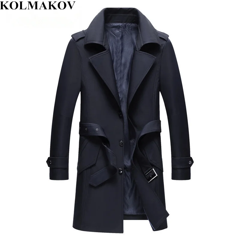 

KOLMAKOV 2024 Spring New Men's Business Jacket High Quality Mans Trench Coat Slim Fit Men Casual Windbreaker Dress M-4XL