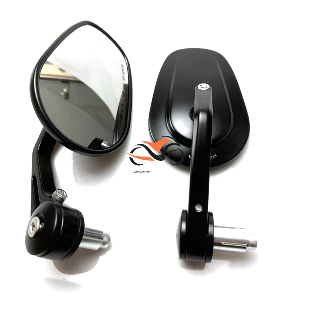 2 قطعة CNC دراجة نارية بار نهاية المرايا الجانبية الرؤية الخلفية السوداء لسرعة انتصار الثلاثي