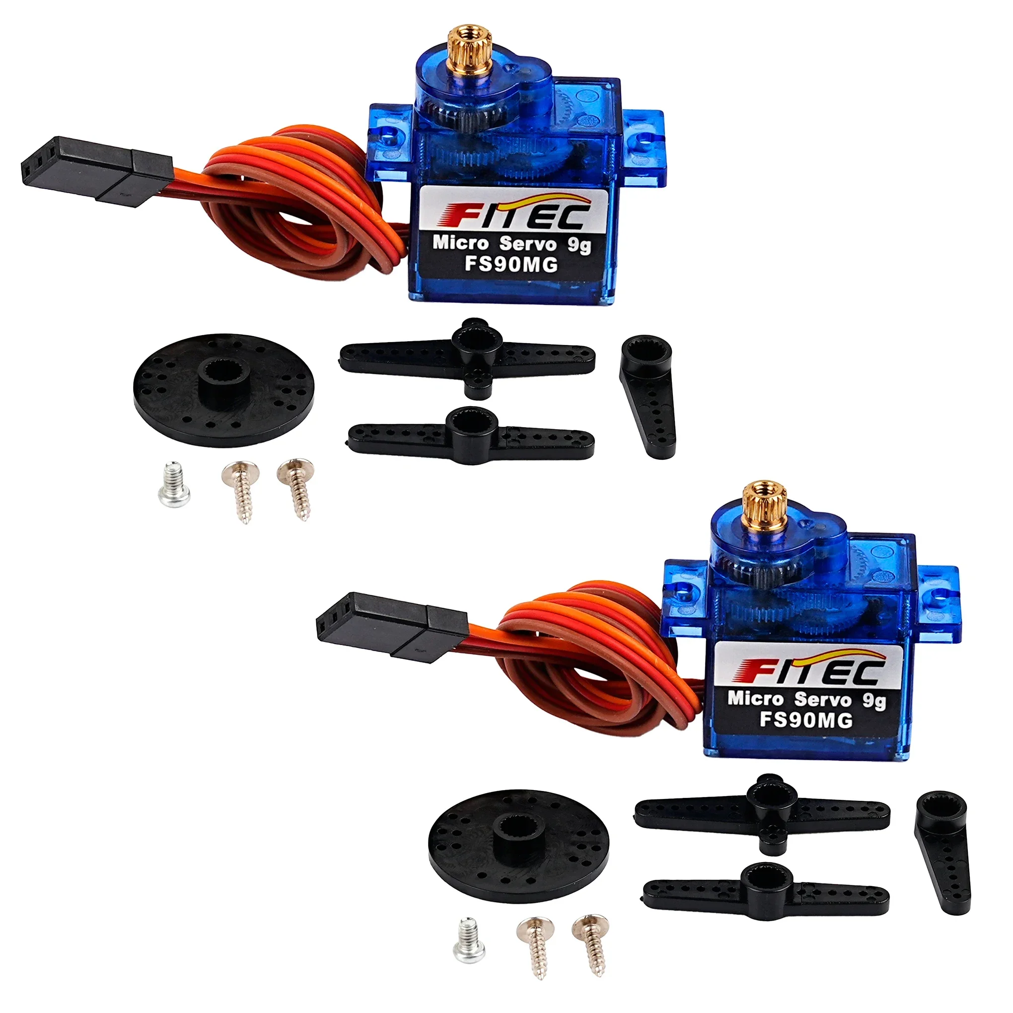 

Цифровой сервопривод Feetech FS90MG Micro 9g с металлическими шестернями, 2.2 кг/см, для радиоуправляемых машин, самолетов, роботов, краулеров, 1/2/4 шт.