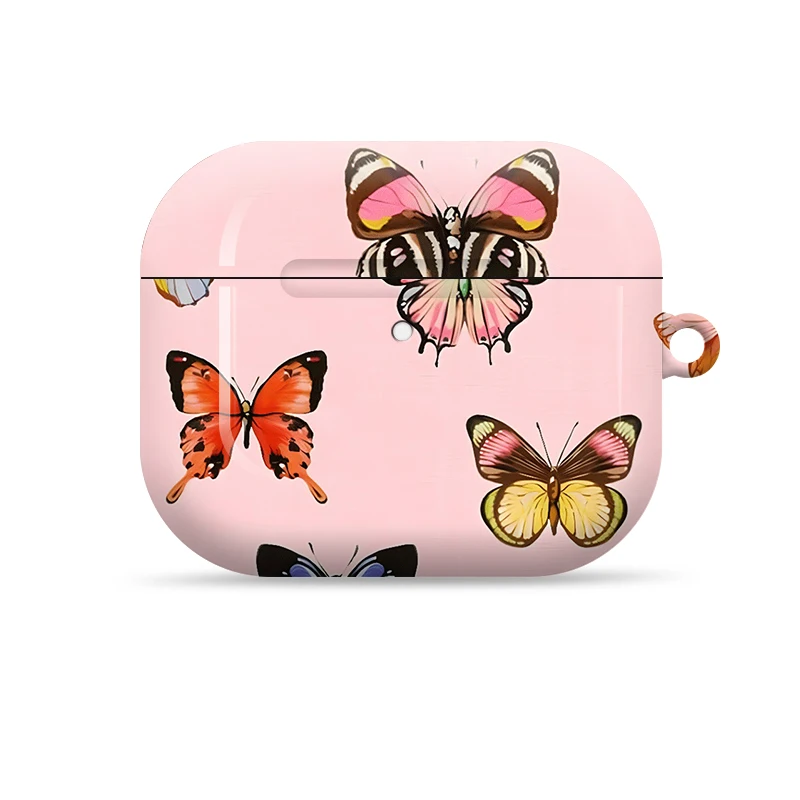 

Pink Girl Butterfly Silicone Cases for Apple Airpods 1/2 Protective Wireless Earphone Cover for Apple Air Pods Charging Box Bags