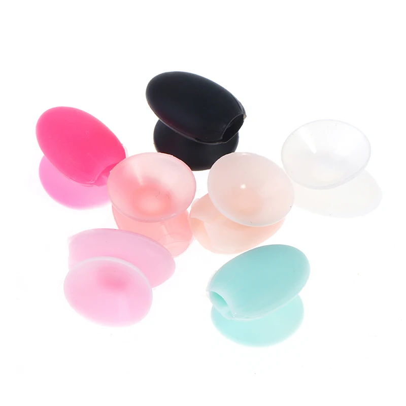 5Pcs Soft Silicone Lip Balms Lip Mask Brush with Sucker Dust Cover Lipstick Cosmetic Makeup Brushes Lipstick Brush Storage Box