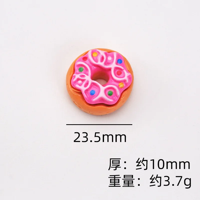 5pcs Mini Donut Food Dessert Donuts Model Dollhouse Accessories Fake Dessert Miniature Simulation Landscape Decor Resin Supplies