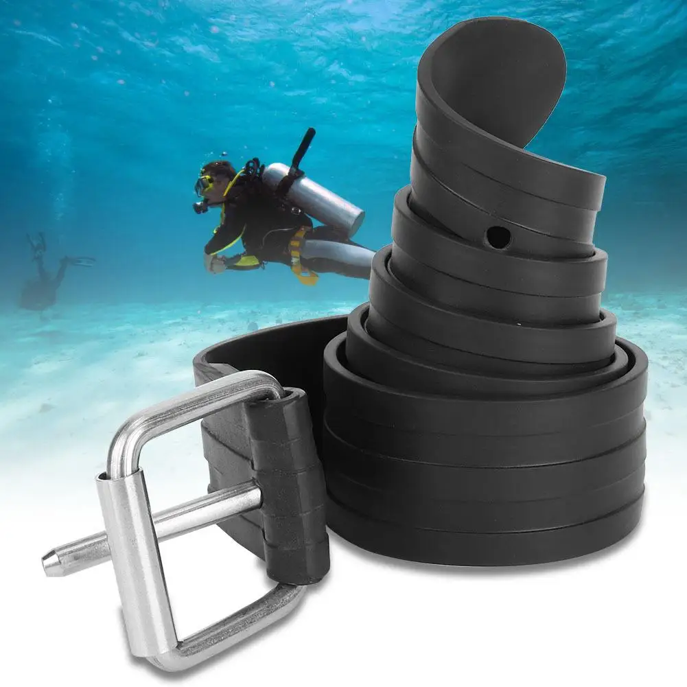 Adjustable 1.8m Diving Weighted  with Buckle - Rubber for freediving & Tech Dive Webbing (WB-932)