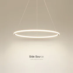 Nordic Simple Round Ring Led Chandeliers Lighting Living Dining Room Lustre Circle Pendant Lights Bedroom Hanging Lamps Fixtures