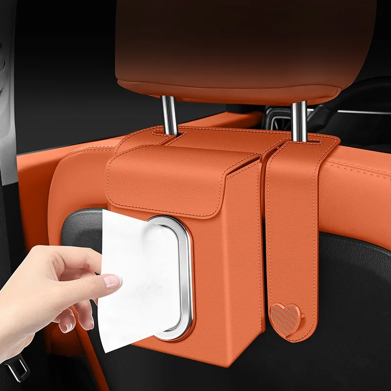Car tissue box, armrest box, paper drawing hanging type, car seat back towel bag, paper pumping storage on the car, car hook