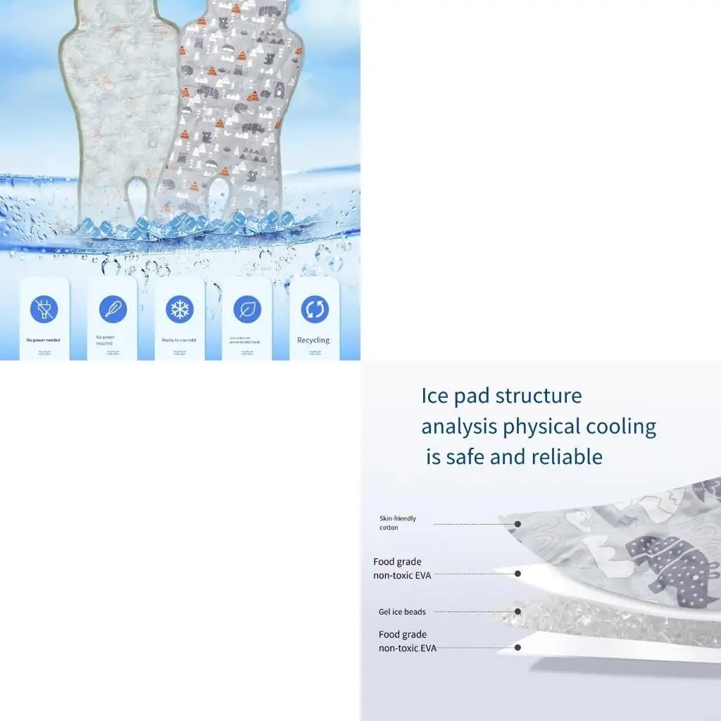 

Infant Cooling Pad Double Sided Baby Cooling Pad Large for Car Seats & Strollers