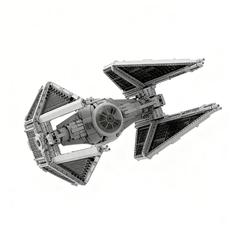 2464PCS MOC Space Battle Ucs Galactic Empire Tie Interceptor Model Building Blocks Display DIY Creative Building Blocks Gift Set