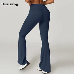 Hearuisavy Yoga Flares Pants Women Latin Dance Pants Women Push Up Bell-bottomed Pant Fitness Sportswear Outdoors Casual Flares