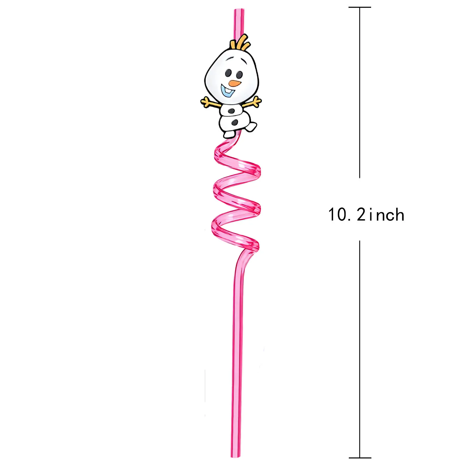 6/12Pcs Frozen Elsa Party Drinking Straws Reusable Party Favor Birthday Cartoon Straws Decor kids Birthday Baby Shower Supplies