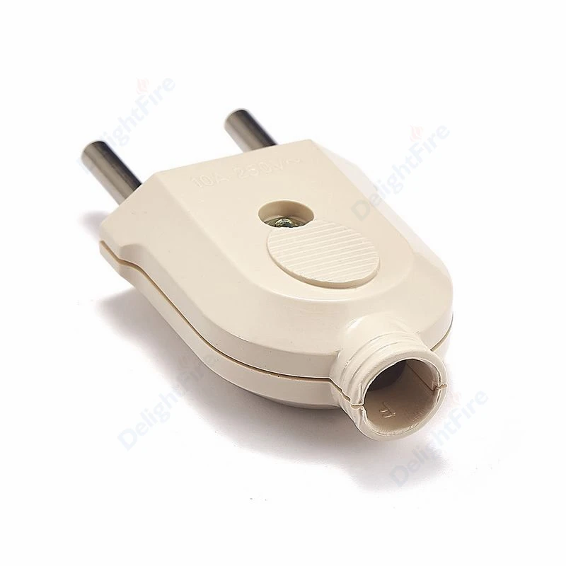 EU Plug Adapter 2 Pin AC Electric Male Female Replacement Rewireable Socket Outlet European Wire Plug Extension Cord Connector