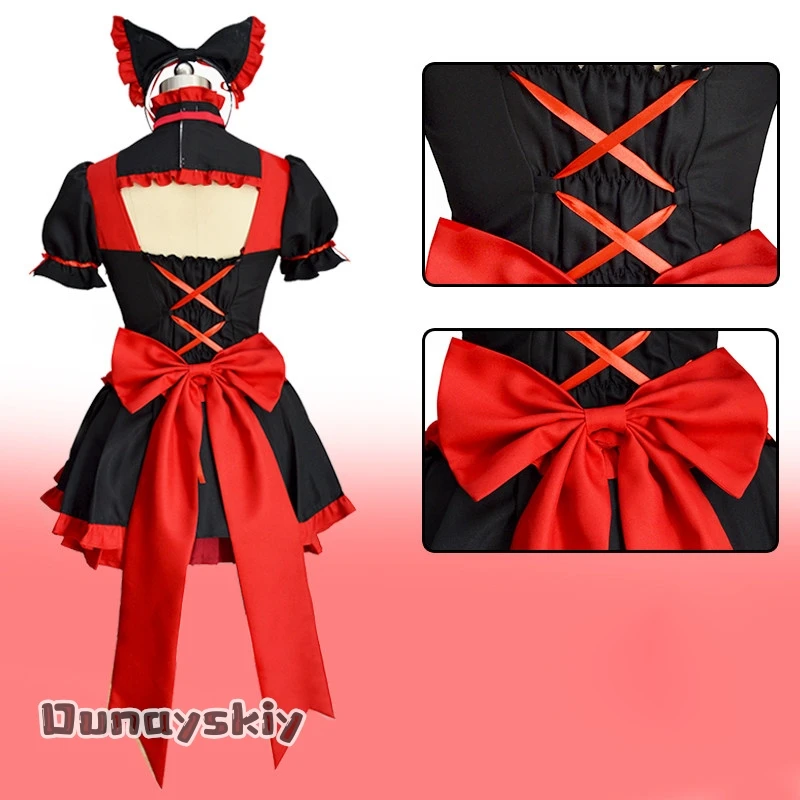 asNNs*Cosplay GATE Rory Mercury Costume Women Fancy Lolita Dress CuteSkirt Uniform Short Sleeve Top Outfit Halloween Disguise view 5