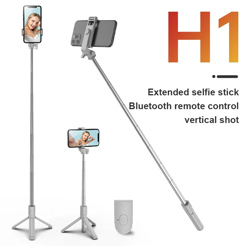 Ultra przenośny statyw telefon Bluetooth Selfie Stick z pilotem składany chowany dla Huawei IPhone i androida