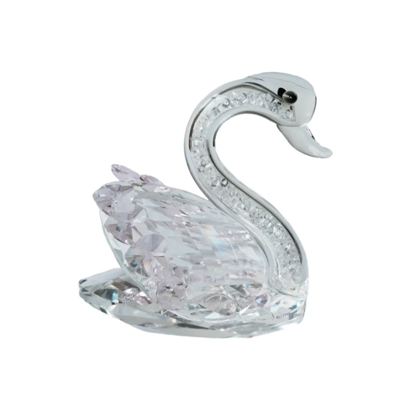 11 kleuren Zwaan Kristal Beeldjes Glas Ornament Collectie Diamant Zwaan Dier Presse-papier Tafel Craft Home Decor Kids Geschenken