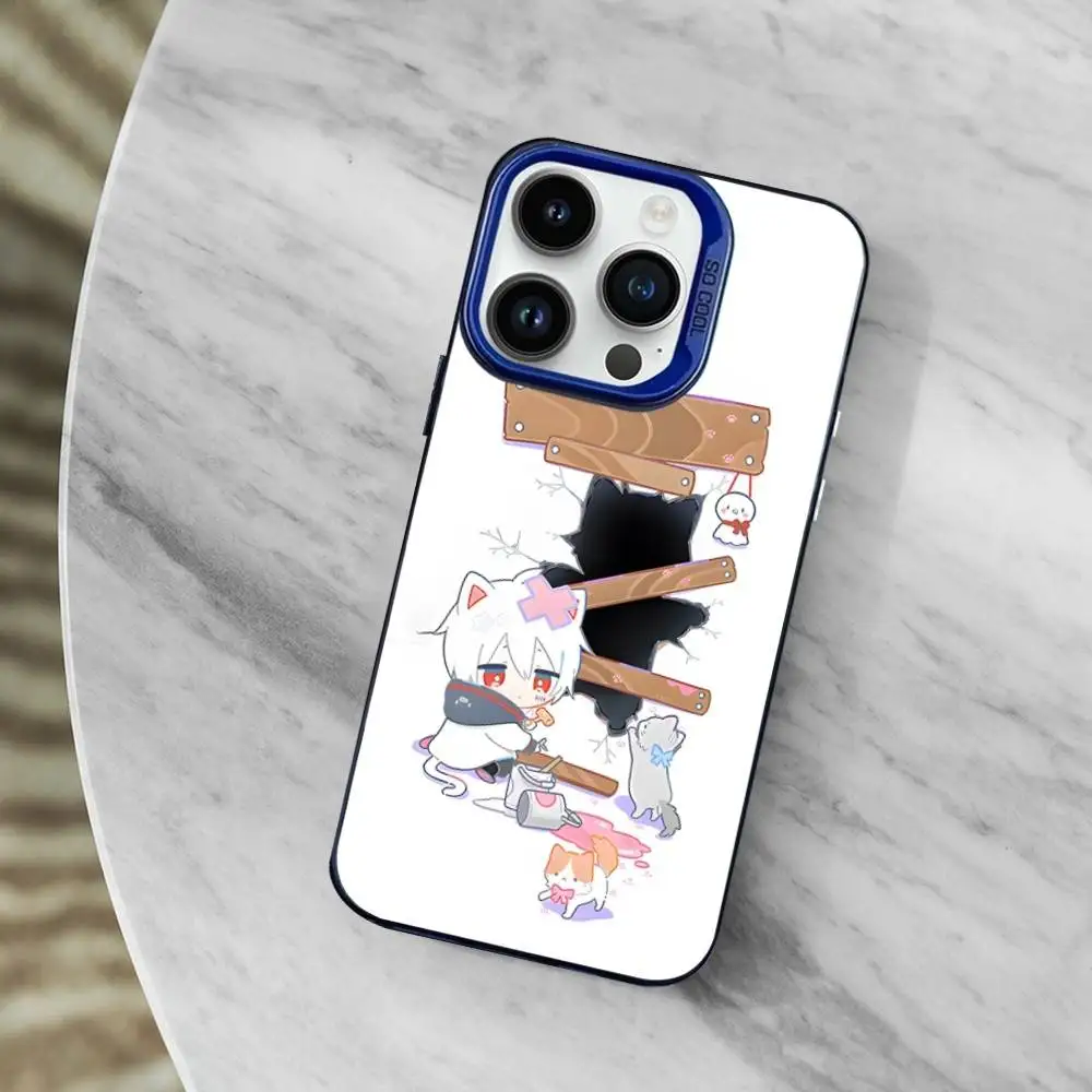 حافظة هاتف Singer M-Mafumafu Ctue لهاتف iPhone 13,12,11,Mini,XS,17,16,15,14,Pro,SE,MAX غطاء سيليكون أزرق غير لامع