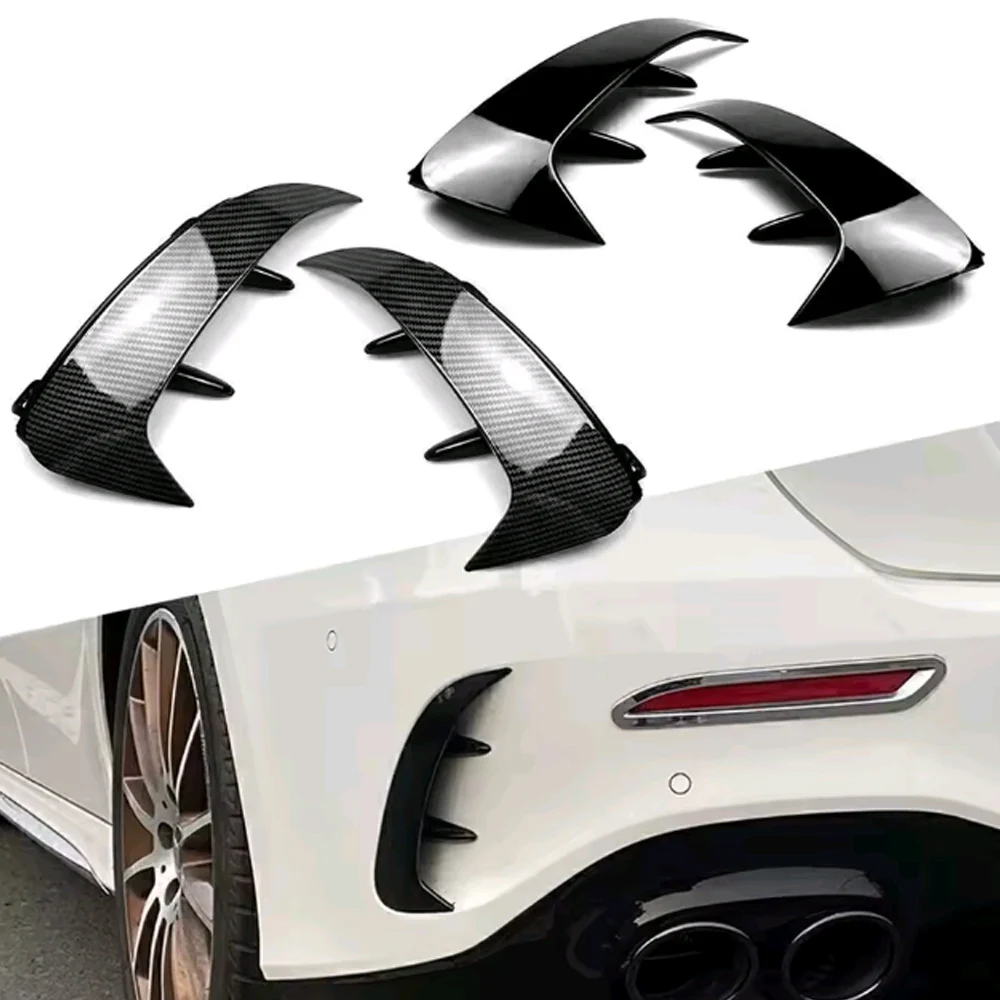2x سيارة درابزين سبويلر التصميم ملصق المصد الخلفي الفاصل لمرسيدس بنز الفئة A W177 A180 A200 A220 AMG هاتشباك 2018-2023