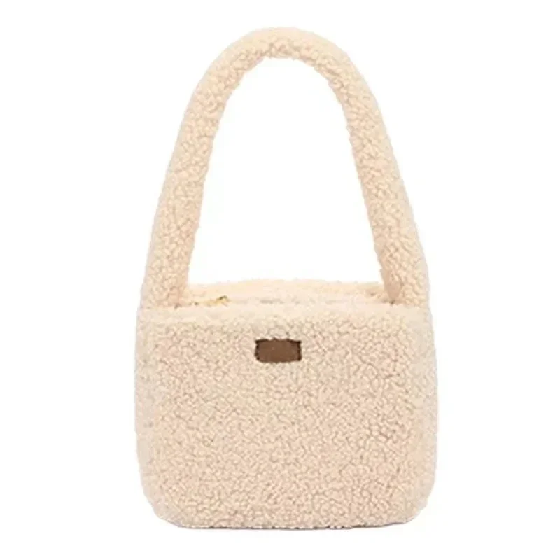 Sac à bandoulière en peluche pour femme, agneau, sourire, doux, une initiative, déterminer, nouveau, automne, hiver, E27