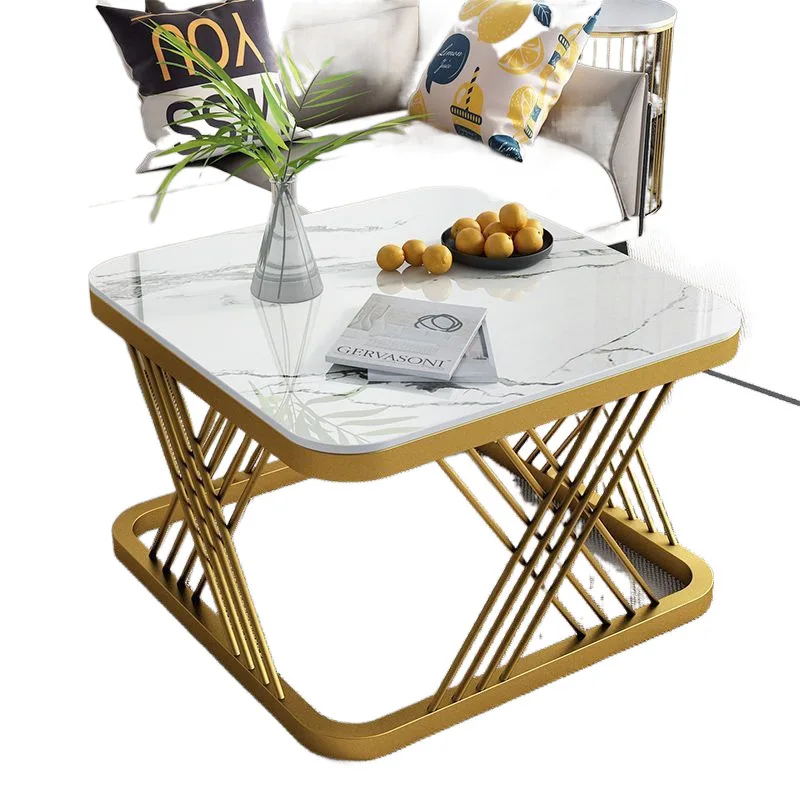 

New thickened square rock slab coffee table light luxury modern living room household small apartment edge