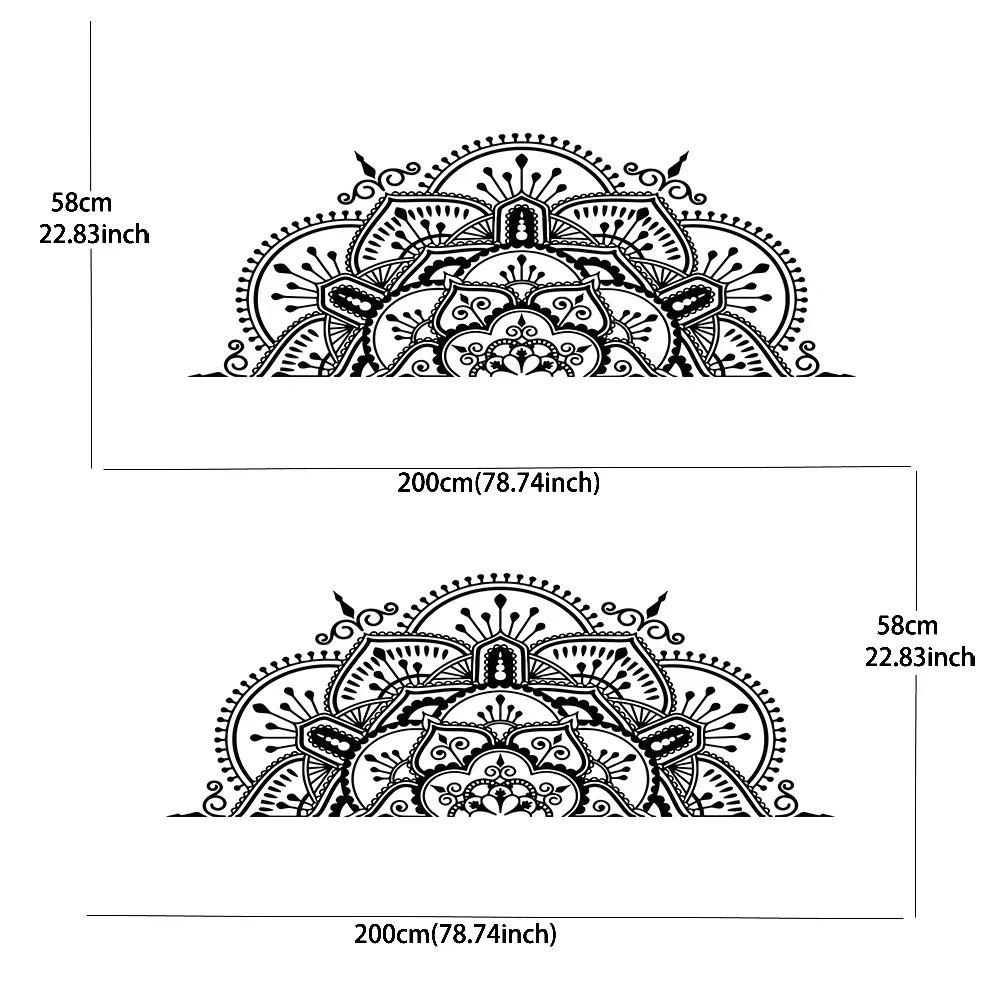 Purple Mandala Flowers Print Car Side Sticker Vinyl Self-adhesive Paper Motorsport Paint Decal Suitable for Truck Suv Decoration view 6