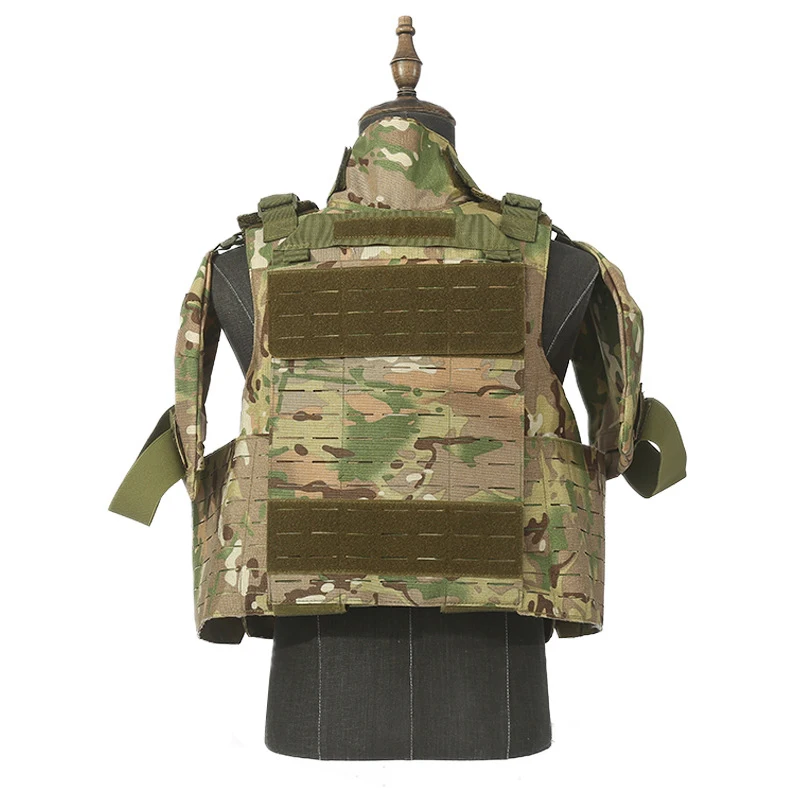 Laser cutting full defense tactical vest CP color field protection quadruple bag vest 1000D Oxford cloth training suit view 4