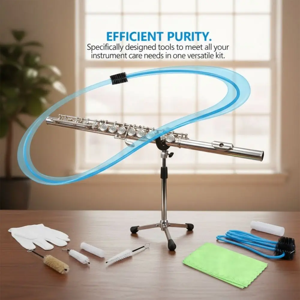 

With Cleaning Cloth ​Trumpet Cleaning Set​ ​With Gloves ​Soft-Bristled Brush​ ​Horn Cleaning Set Kit​ Care Essentials​