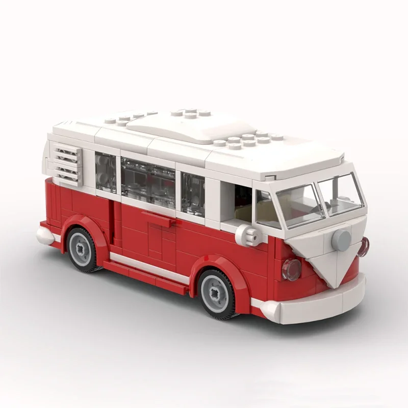 Modelo de carro de cidade moc tijolos de construção t1 campo acampamento carro reboque tecnologia modular presentes feriado montar crianças brinquedos terno