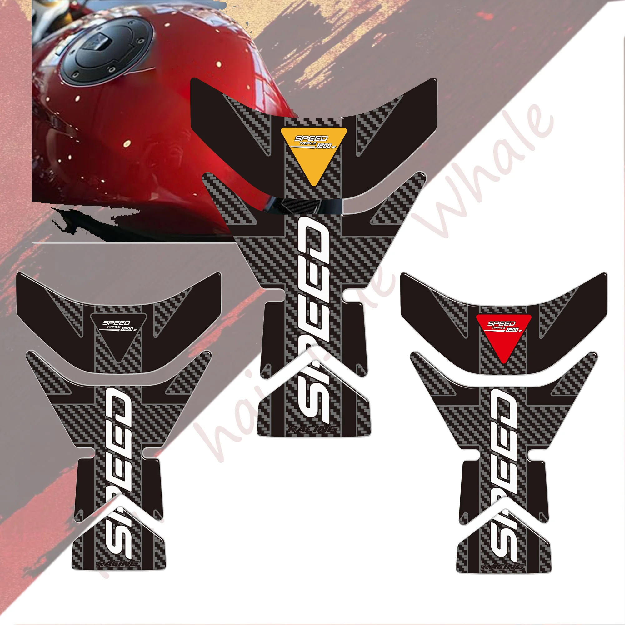 

Новая наклейка с логотипом, крыло, набор накладок на бак, эмблема мотоцикла, 3D защита для Triumph Speed Triple 1200 RR, наклейки, значок, наклейка, аксессуары