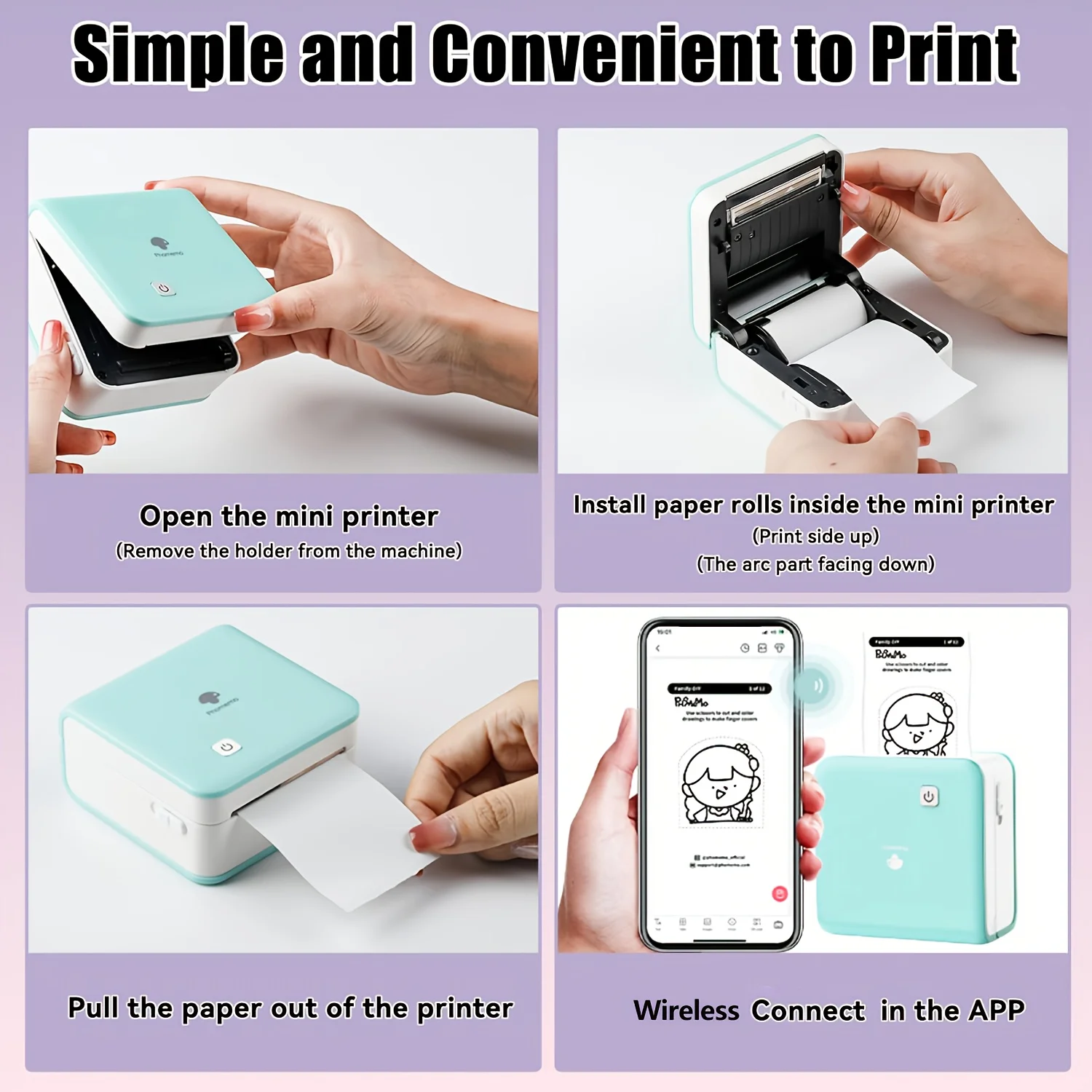 T02/M02X/M02L White Sticker Paper - 3 Rolls of Self-Adhesive Thermal Printer Paper, 53mm x 3.5m, 10 Years Preservation view 2