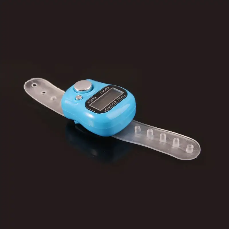 LCD Finger Tally Counter Digital Electronic Tasbeeh Counters Lap Track Handheld Clicker Resettable Digits Display Gift