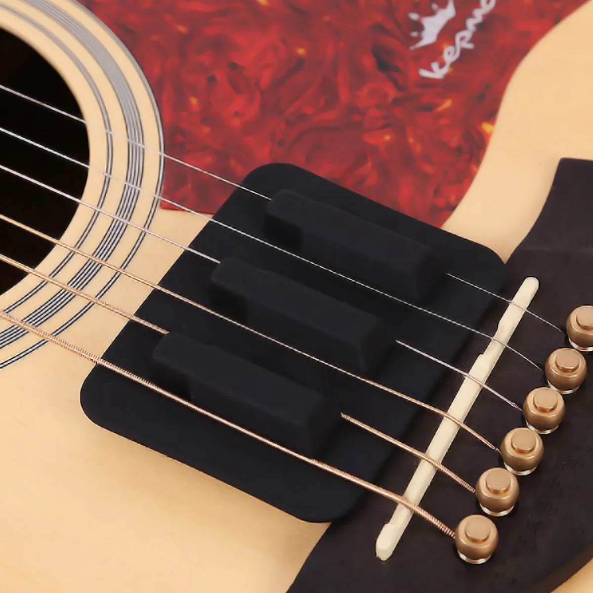 

Silicone Guitar Mute Pad High Quality Small Size Easy Carry Wear Resistant Durable Practice Apartment Use Preserve