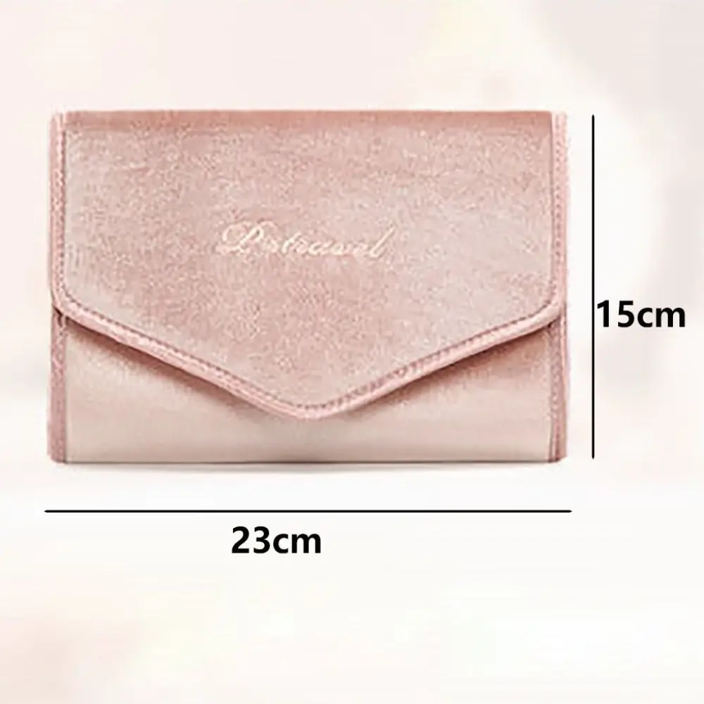 Portable Multifunctional Necklace and Earring Organiser Roll Foldable Travel Jewelry Organizer Jewelry Storage Bag Travel