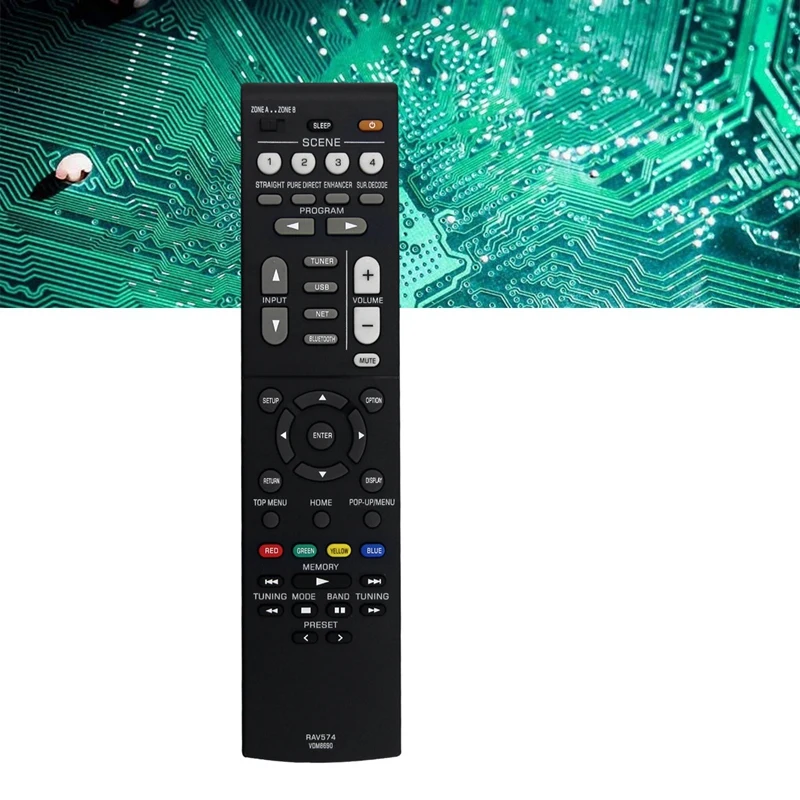 Replace RAV574 VDM8690 Remote Control For Yamaha Musiccast Stereo AV Receiver RX-V4A RX-V4ABL