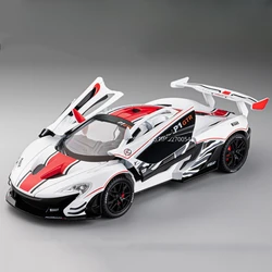 1/22 P1 GTR Model Cars Toy Alloy Diecasting Sports Car 3 Door Can Be Opened Sound Light Pull Back Model Decoration Festival Gift