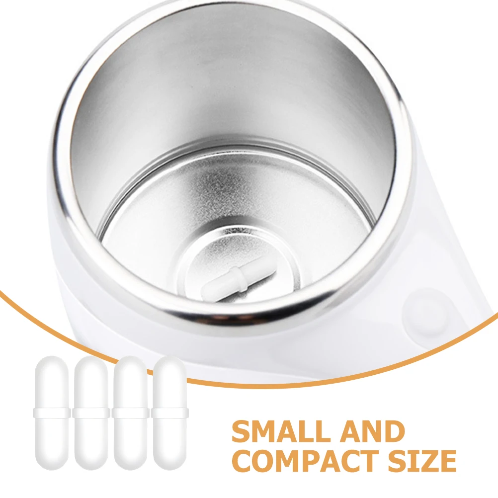 

4pcs Magnetic Stir Rod Self Stirring Cup Replacement Stirrer Bar For Lab Laboratory Use Pp Mixing Rods Coffee Capsule Beverage